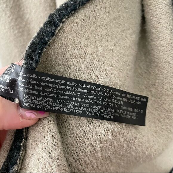 Zara Knit Black Open Waterfall Front Cozy Cardigan - Picture 4 of 5